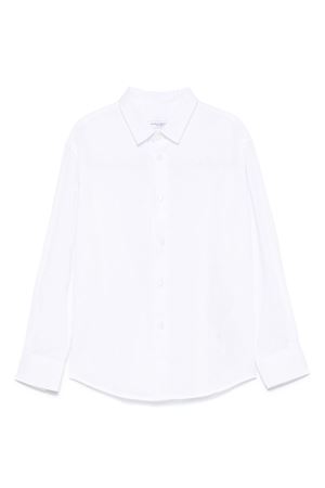 white linen shirt PAOLO PECORA KIDS | PP4042GESSO